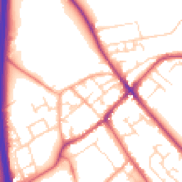 Daytime road noise heatmap for SG7 5BP