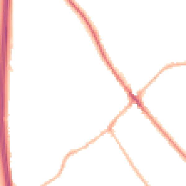 Night-time road noise heatmap for SG7 5BQ