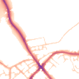 Daytime road noise heatmap for SG7 5BZ