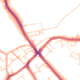 Daytime road noise heatmap for SG7 5DF
