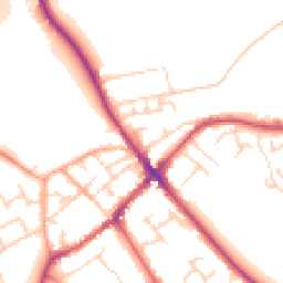 Daytime road noise heatmap for SG7 5DH