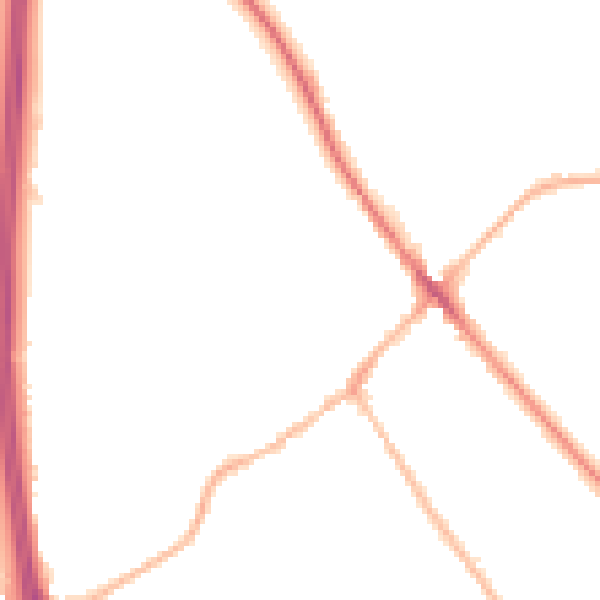Night-time road noise heatmap for SG7 5DJ