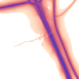 Daytime road noise heatmap for SG7 5ER