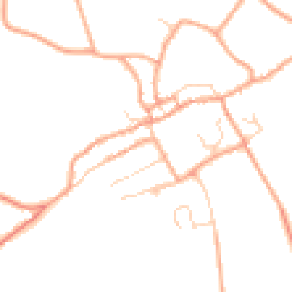 Daytime road noise heatmap for SG7 5PB