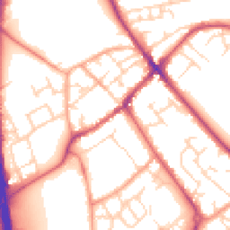 Daytime road noise heatmap for SG7 6AL