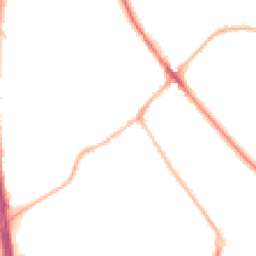 Night-time road noise heatmap for SG7 6AL