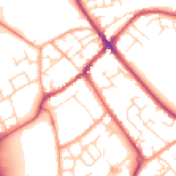 Daytime road noise heatmap for SG7 6AS