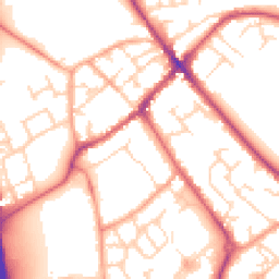 Daytime road noise heatmap for SG7 6BF