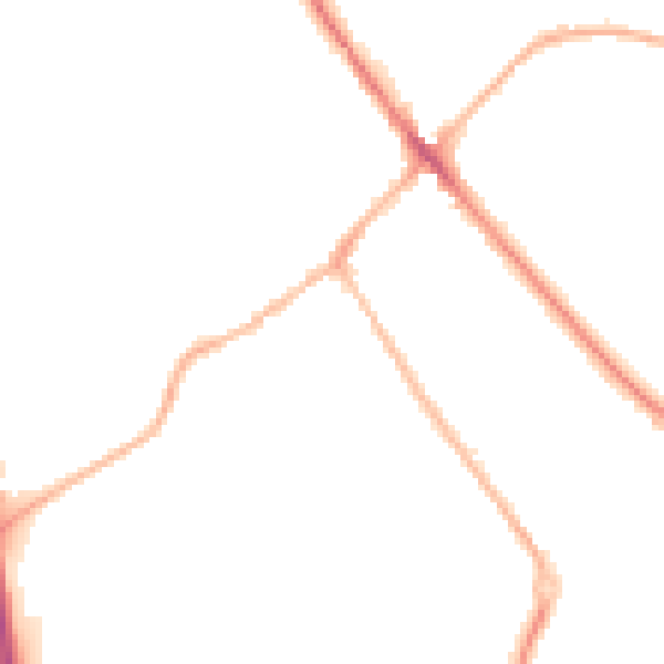 Night-time road noise heatmap for SG7 6BF