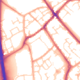 Daytime road noise heatmap for SG7 6DY