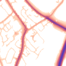 Daytime road noise heatmap for SG7 6FD