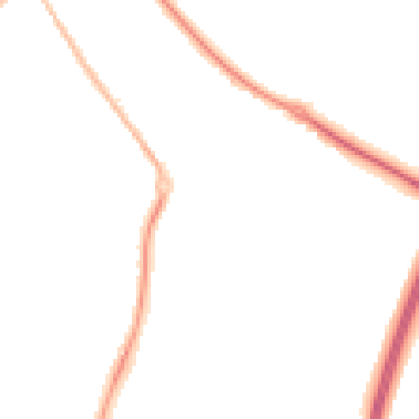 Night-time road noise heatmap for SG7 6FD
