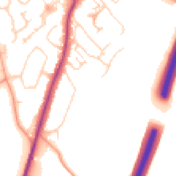 Daytime road noise heatmap for SG7 6FJ