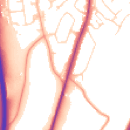 Daytime road noise heatmap for SG7 6JJ