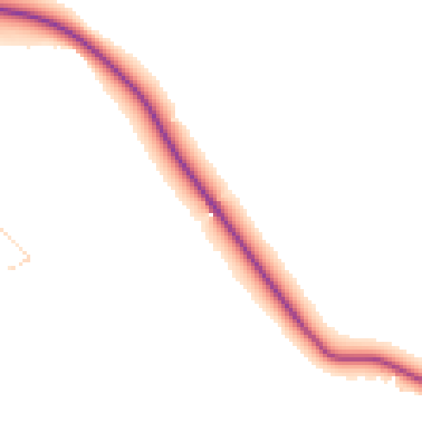 Daytime road noise heatmap for SG7 6RL