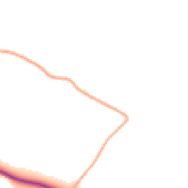 Daytime road noise heatmap for SG7 6RR