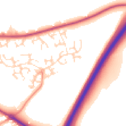Daytime road noise heatmap for SG7 6SZ