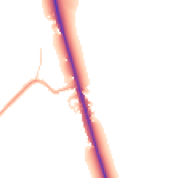 Daytime road noise heatmap for SG8 0AZ
