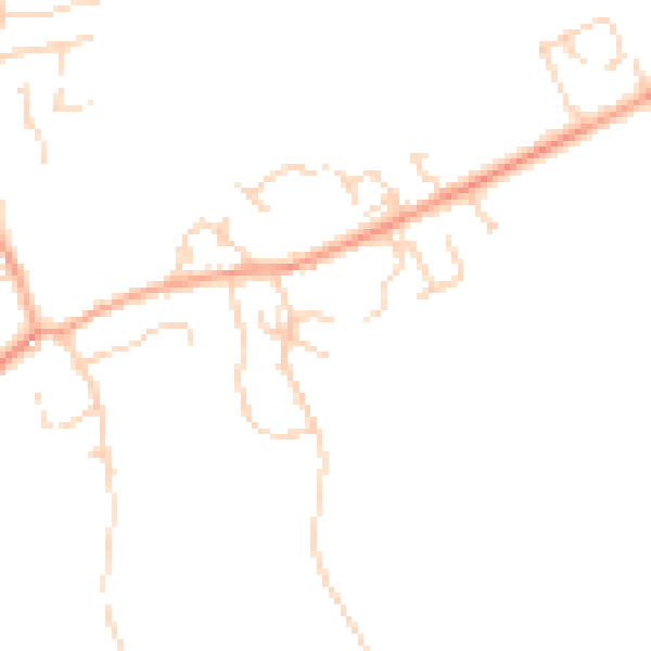 Daytime road noise heatmap for SG8 5HX