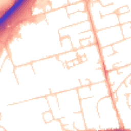 Daytime road noise heatmap for SG8 5LY