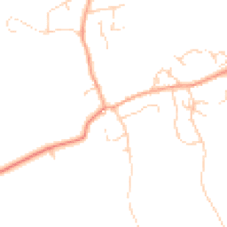 Daytime road noise heatmap for SG8 5NG