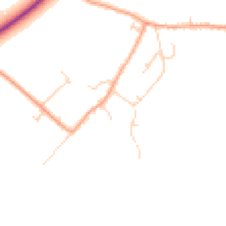 Daytime road noise heatmap for SG8 5QA