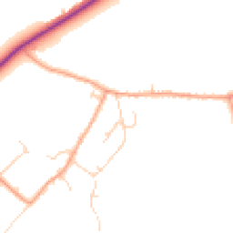Daytime road noise heatmap for SG8 5QS