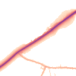 Daytime road noise heatmap for SG8 5QZ
