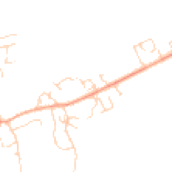 Daytime road noise heatmap for SG8 5UL