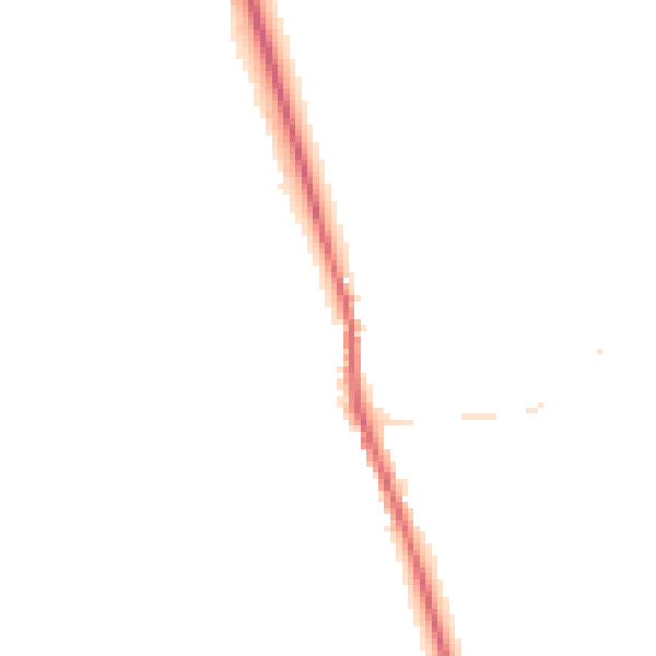 Night-time road noise heatmap for SG8 5YH