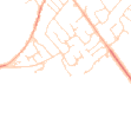 Daytime road noise heatmap for SG8 6EQ
