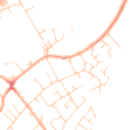 Daytime road noise heatmap for SG8 6EW