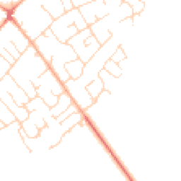 Daytime road noise heatmap for SG8 6FY