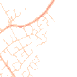 Daytime road noise heatmap for SG8 6HG