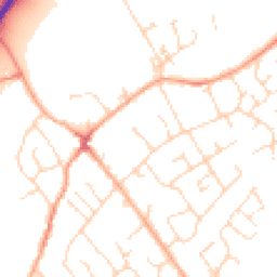 Daytime road noise heatmap for SG8 6HN