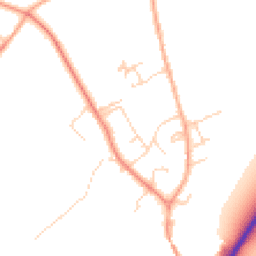Daytime road noise heatmap for SG8 6LU