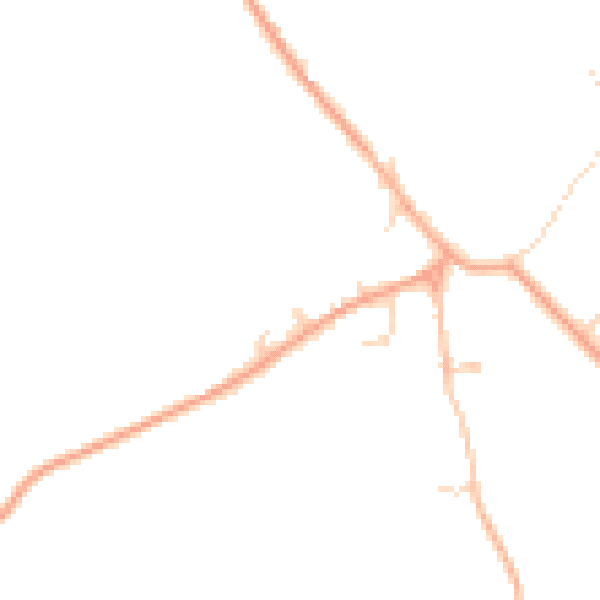 Daytime road noise heatmap for SG8 6PW