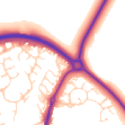 Daytime road noise heatmap for SG8 7EY