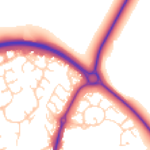 Daytime road noise heatmap for SG8 7EY