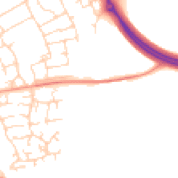 Daytime road noise heatmap for SG8 7NJ