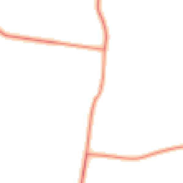 Daytime road noise heatmap for SG8 7NT