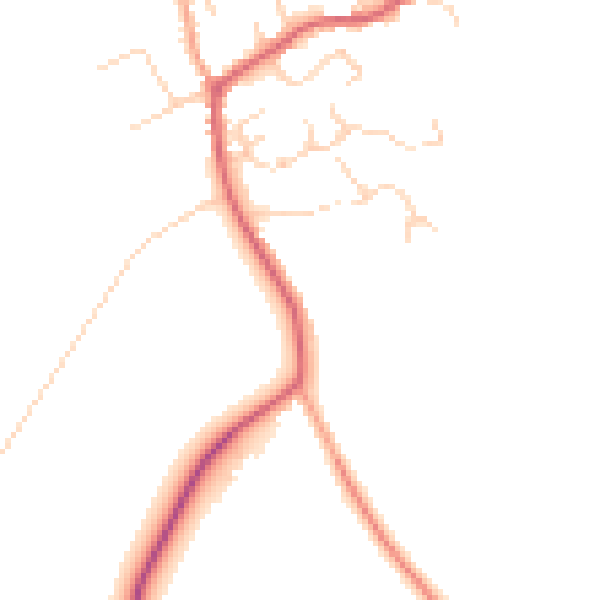 Daytime road noise heatmap for SG8 7RX