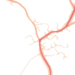 Daytime road noise heatmap for SG8 7SZ