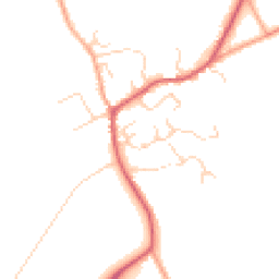Daytime road noise heatmap for SG8 7TP