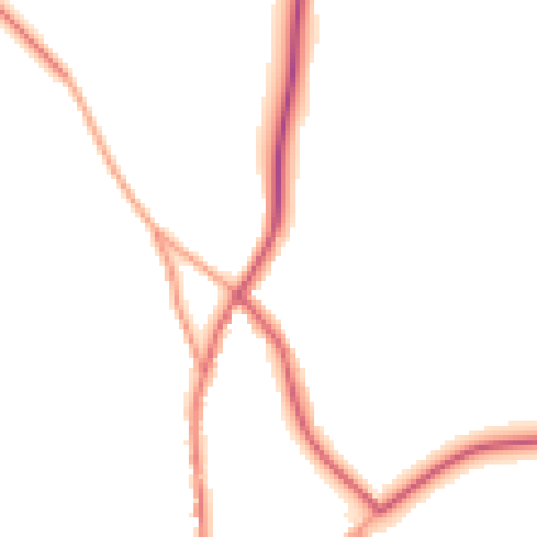 Daytime road noise heatmap for SG8 8HN