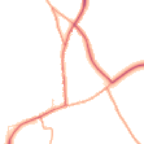 Daytime road noise heatmap for SG8 8HR