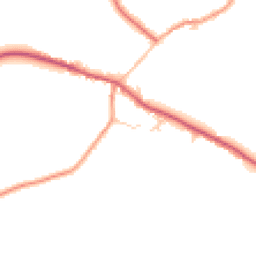 Daytime road noise heatmap for SG8 8SW