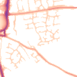 Daytime road noise heatmap for SG8 9NH