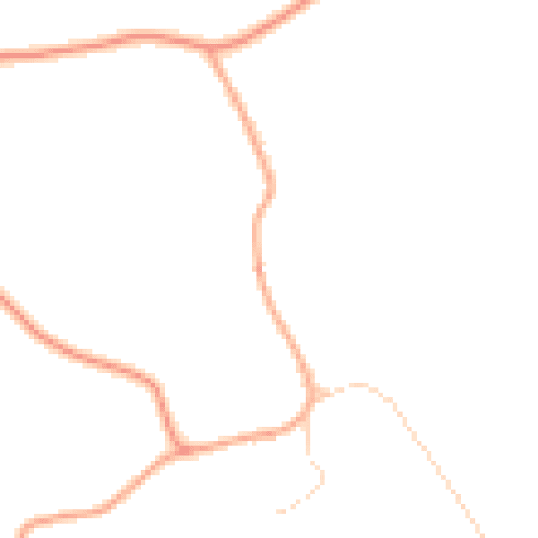 Daytime road noise heatmap for SG8 9SE
