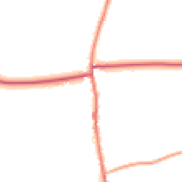 Daytime road noise heatmap for SG9 0DZ